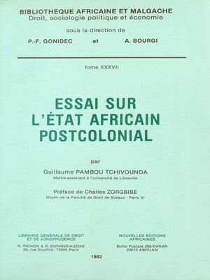 cover image of Essai sur l'État africain postcolonial